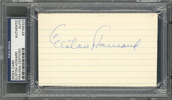 Elston Howard Autographed Encapsulated Index Card (PSA/DNA Authentic)